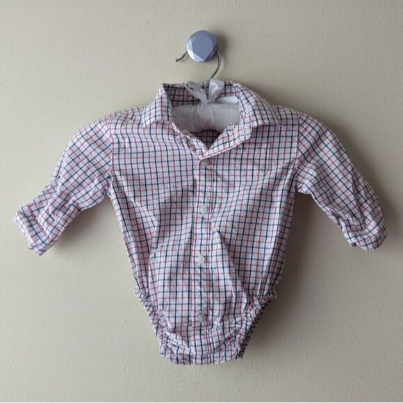 Janie and Jack Other - Janie and Jack Baby Button Down Long Sleeve Checkered Onesie 3-6 Mo